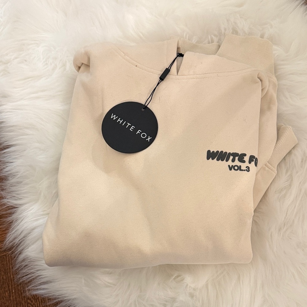 White Fox Offstage Beige Sweatshirt